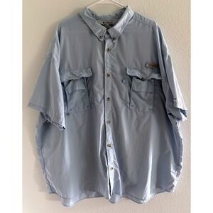 Columbia PFG Fishing Shirt Mens 4XL Blue Omni Shade‎ Outdoor Hiking Camping